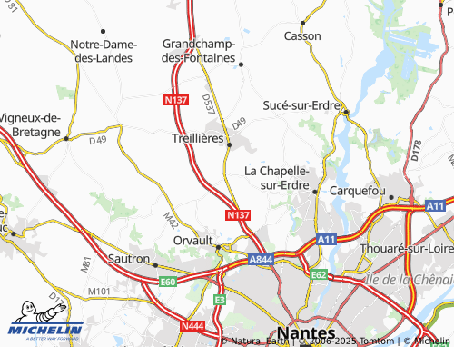 Carte MICHELIN La Ménardais - ViaMichelin