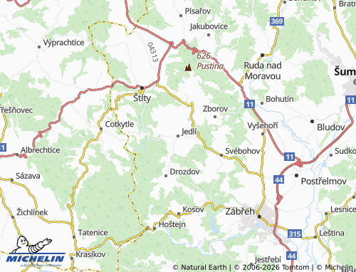 Mapa MICHELIN Jedlí - ViaMichelin