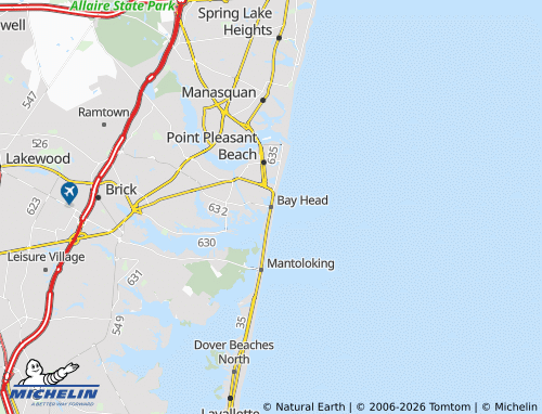 Mappa MICHELIN Bay Head - ViaMichelin