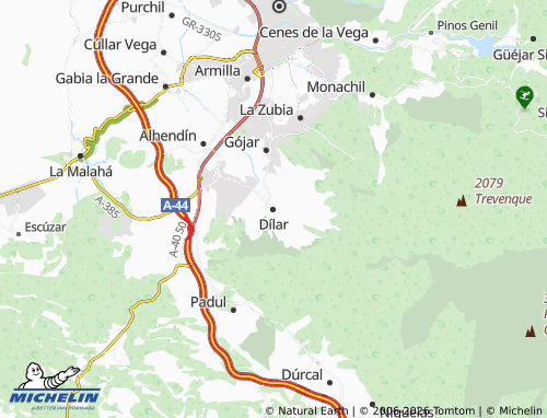 MICHELIN Dílar map - ViaMichelin
