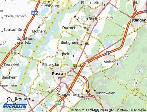 Mapa MICHELIN Ötigheim - ViaMichelin