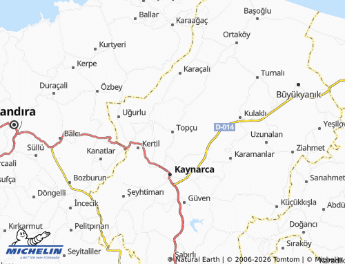 Mappa MICHELIN Topçu - ViaMichelin