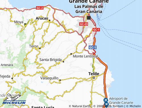 MICHELIN Monte Lentiscal map - ViaMichelin