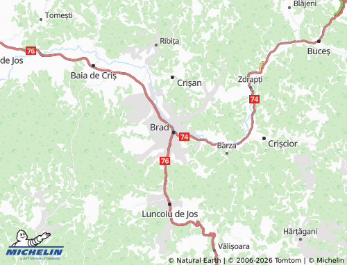 MICHELIN Brad map - ViaMichelin