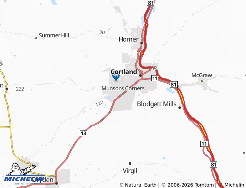 Mapa MICHELIN Munsons Corners - ViaMichelin