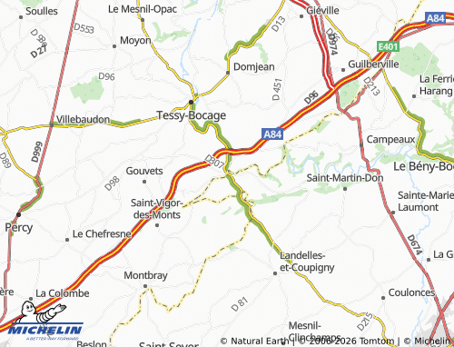 MICHELIN Pont-Farcy map - ViaMichelin