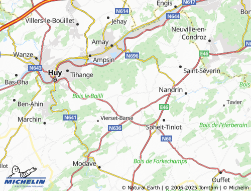 Kaart MICHELIN Outrelouxhe - ViaMichelin