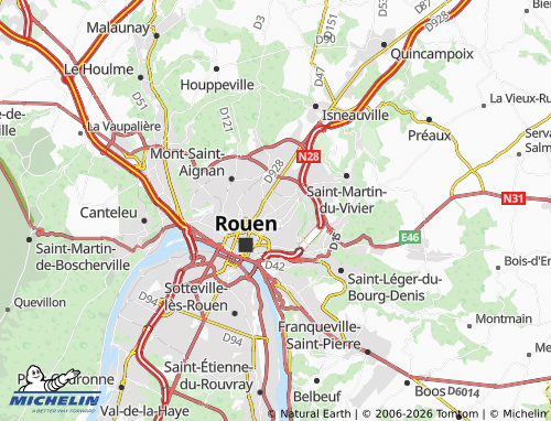 Mapa MICHELIN Bihorel - ViaMichelin