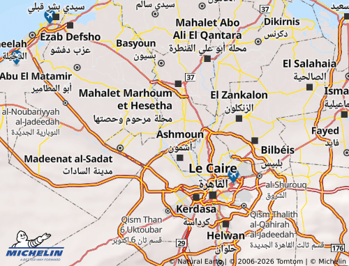 MICHELIN El Menoufia map - ViaMichelin