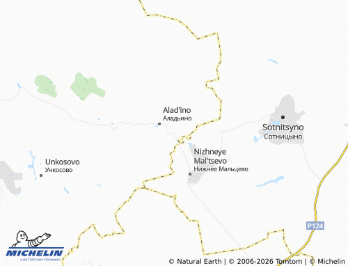 MICHELIN Nizhnemal'tsevo map - ViaMichelin