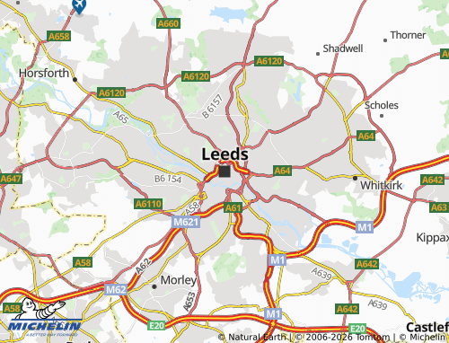 Carte MICHELIN Leeds - ViaMichelin