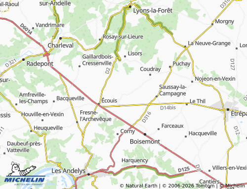 MICHELIN Mesnil-Verclives map - ViaMichelin