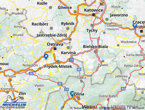 MICHELIN-Landkarte Cieszynski - ViaMichelin