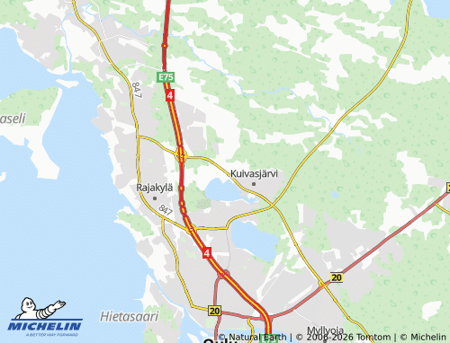 Carte MICHELIN Ahvenoja - ViaMichelin