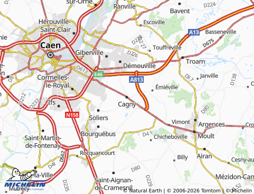 MICHELIN Cagny map - ViaMichelin