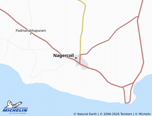 Kaart MICHELIN Nagercoil - ViaMichelin