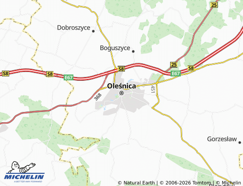 Mapa MICHELIN Oleśnica - ViaMichelin