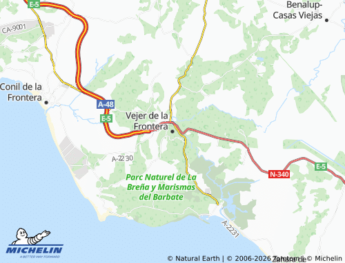 Mappa MICHELIN Vejer de la Frontera - ViaMichelin