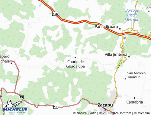 Mapa MICHELIN Caurio de Guadalupe - ViaMichelin