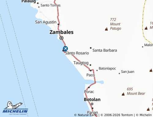 MICHELIN Palanginan map - ViaMichelin