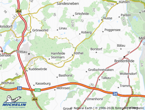 MICHELIN Köthel map - ViaMichelin