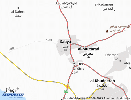 MICHELIN Sabya map - ViaMichelin