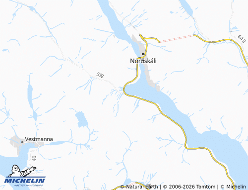 Kaart MICHELIN Hvalvík - ViaMichelin