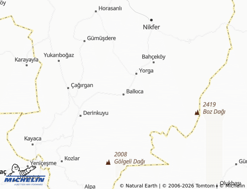 MICHELIN Balkıca map - ViaMichelin