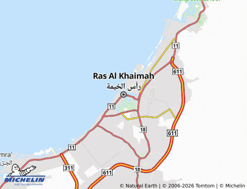 MICHELIN Ras Al Khaimah map - ViaMichelin