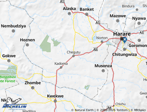 MICHELIN Chegutu map - ViaMichelin