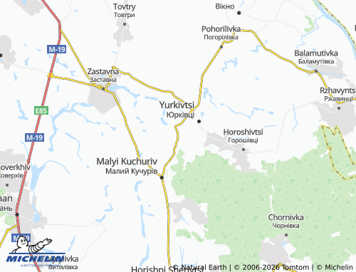 Mappa MICHELIN Verbivtsi - ViaMichelin