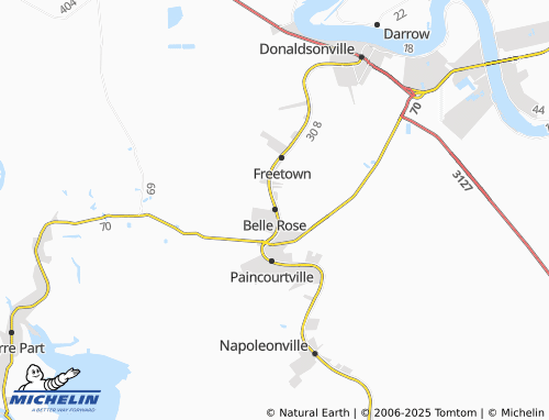 MICHELIN Belle Rose map - ViaMichelin