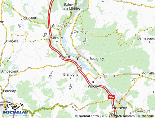 Mappa MICHELIN Charmes - ViaMichelin
