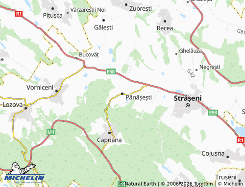 MICHELIN Pănășești map - ViaMichelin