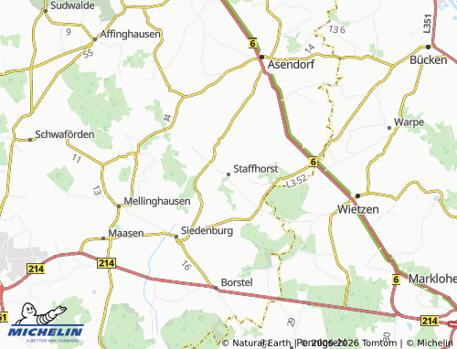MICHELIN Staffhorst map - ViaMichelin