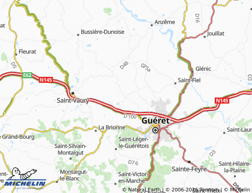 Mapa MICHELIN Saint-Sulpice-le-Guérétois - ViaMichelin