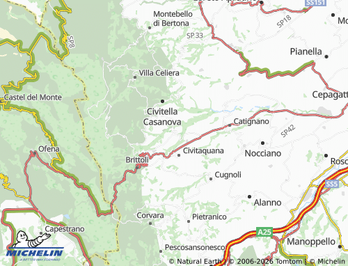 Mapa MICHELIN Vicoli - ViaMichelin