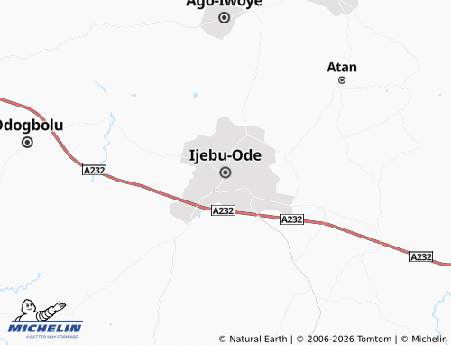Carte MICHELIN Ijebu-Ode - ViaMichelin