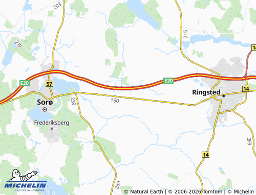 MICHELIN-Landkarte Fjenneslev - ViaMichelin