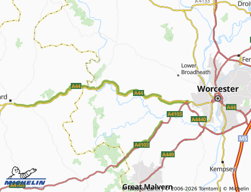Carte MICHELIN Broadwas - ViaMichelin