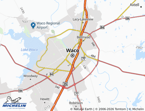 Mapa MICHELIN Waco - ViaMichelin
