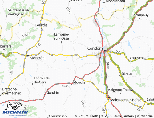 MICHELIN Larressingle map - ViaMichelin