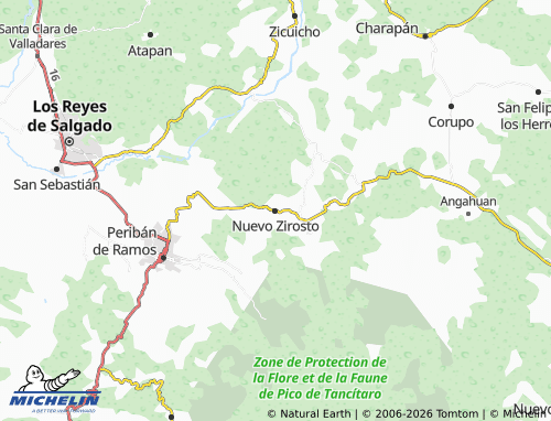 Mapa MICHELIN Nuevo Zirosto - ViaMichelin