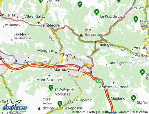 Carte MICHELIN Thyez - ViaMichelin