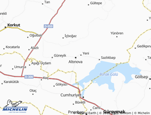 MICHELIN Altınova map - ViaMichelin