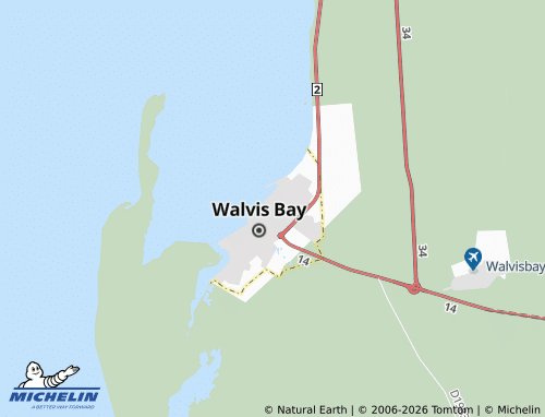 MICHELIN Walvis Bay Extension 2 map - ViaMichelin