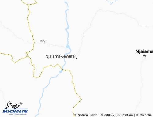 MICHELIN Njaiama-Sewafe map - ViaMichelin