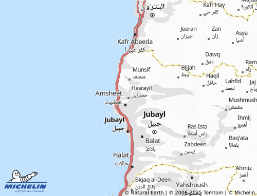 MICHELIN Hosrayel map - ViaMichelin