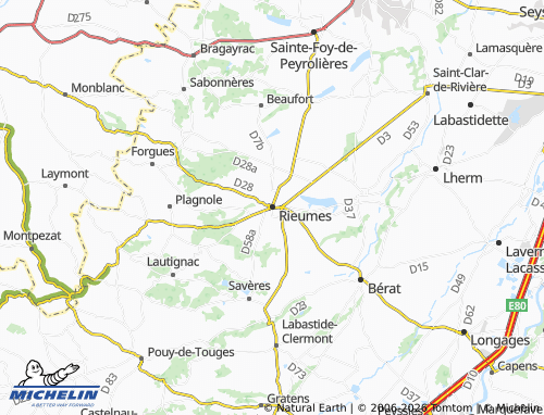 Carte MICHELIN Rieumes - ViaMichelin