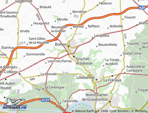Carte MICHELIN Gruchet-le-Valasse - ViaMichelin